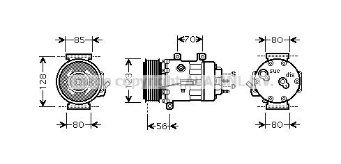 AVA QUALITY COOLING Компрессор, кондиционер PEK307